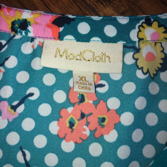 ModCloth retro floral print blouse - Picture 2 of 2